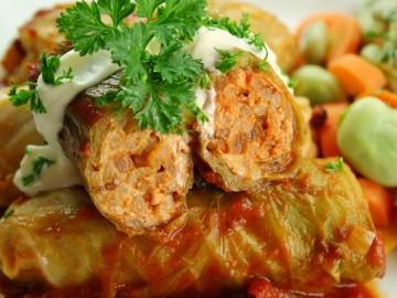 German style stuffed cabbage leaves 