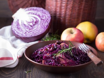 Caramelized red cabbage