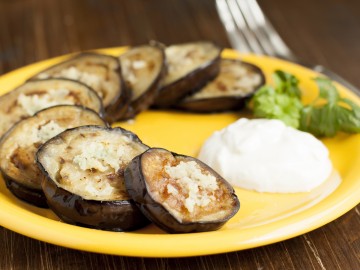 Melitzanes Tiganites - fried eggplants