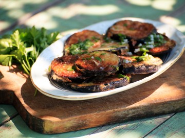 Melitzanes Tiganites - fried eggplants