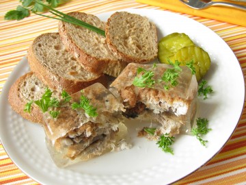 Pickled herring in jelly